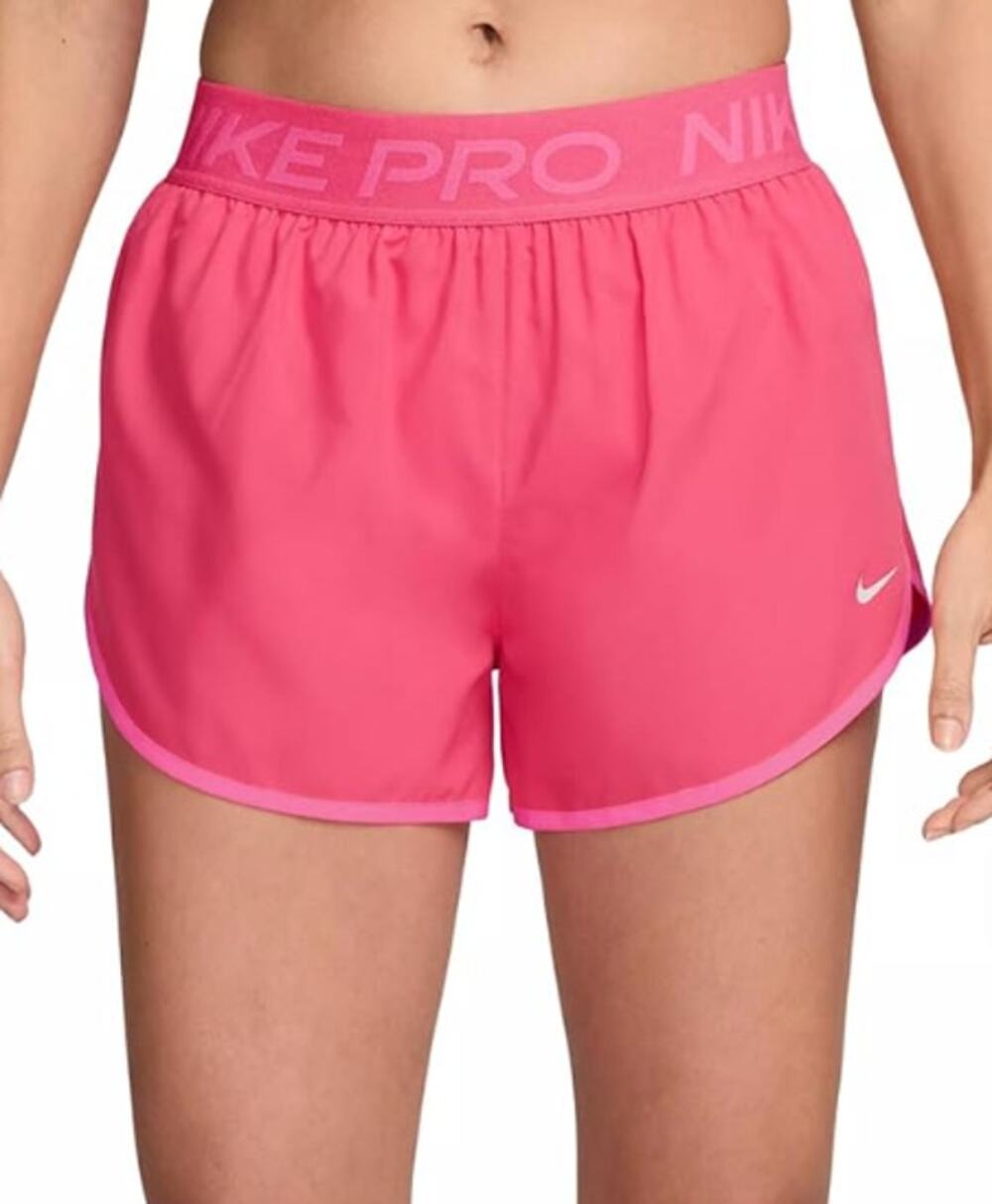 NIKE Women's Pro Tempo Mid-Rise Shorts XS Pinksicle Hot Punch Athletic NWT